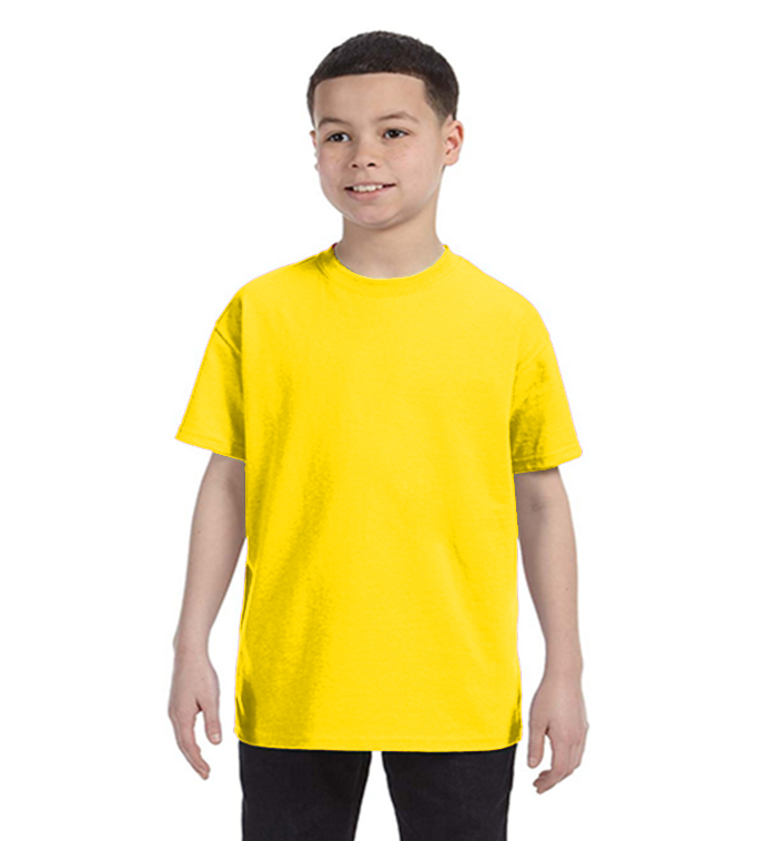 Wholesale Anvil Youth Heavyweight T-Shirt - Neon Yellow - Large