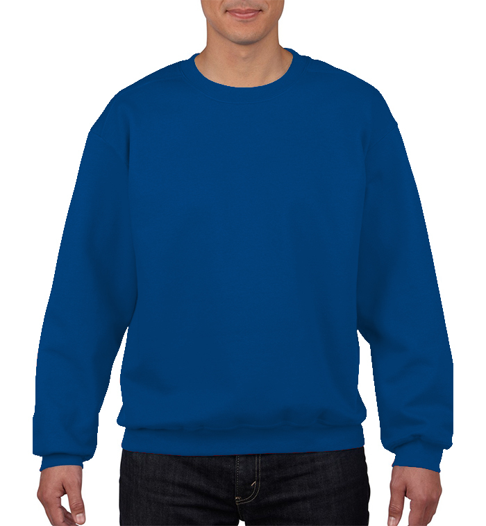 Wholesale Gildan Crew Neck Sweatshirt - Royal Blue, Small
