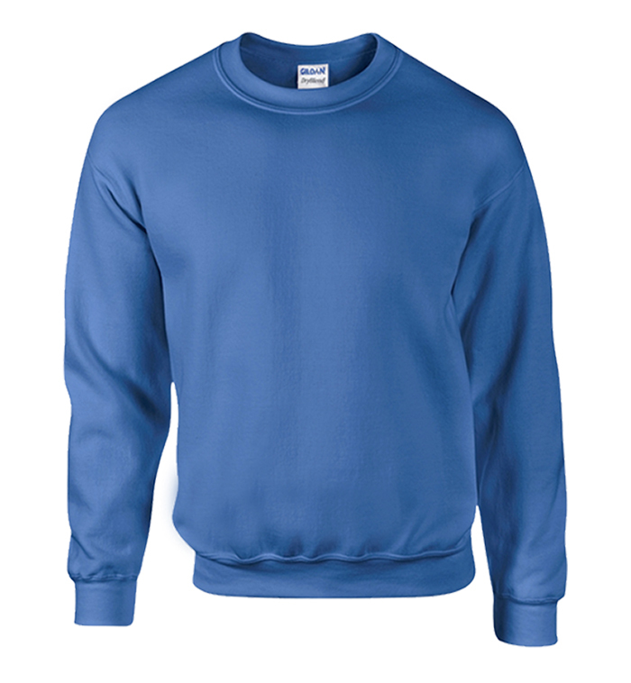 Irregular Gildan Men's Crew Neck Sweatshirt - Royal Blue, XL
