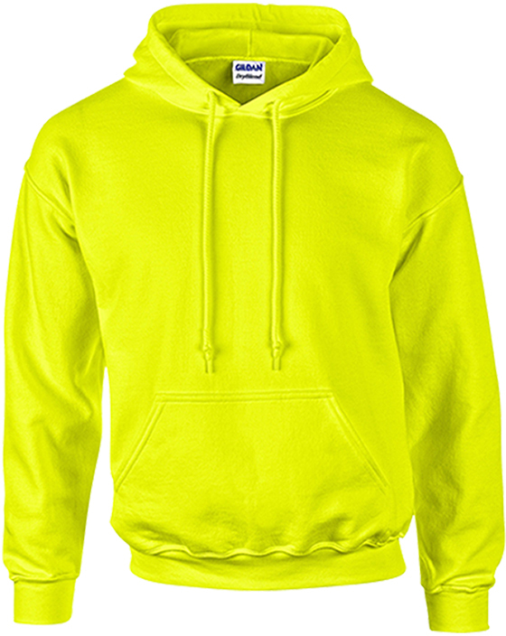 Wholesale Gildan Men's Hooded Sweatshirt - Safety Green, Large (SKU ...