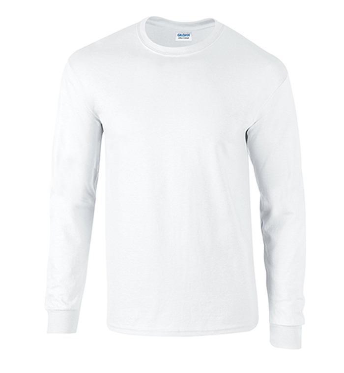 Wholesale Irregular Gildan Long-Sleeve T-Shirt - White, Small (SKU ...