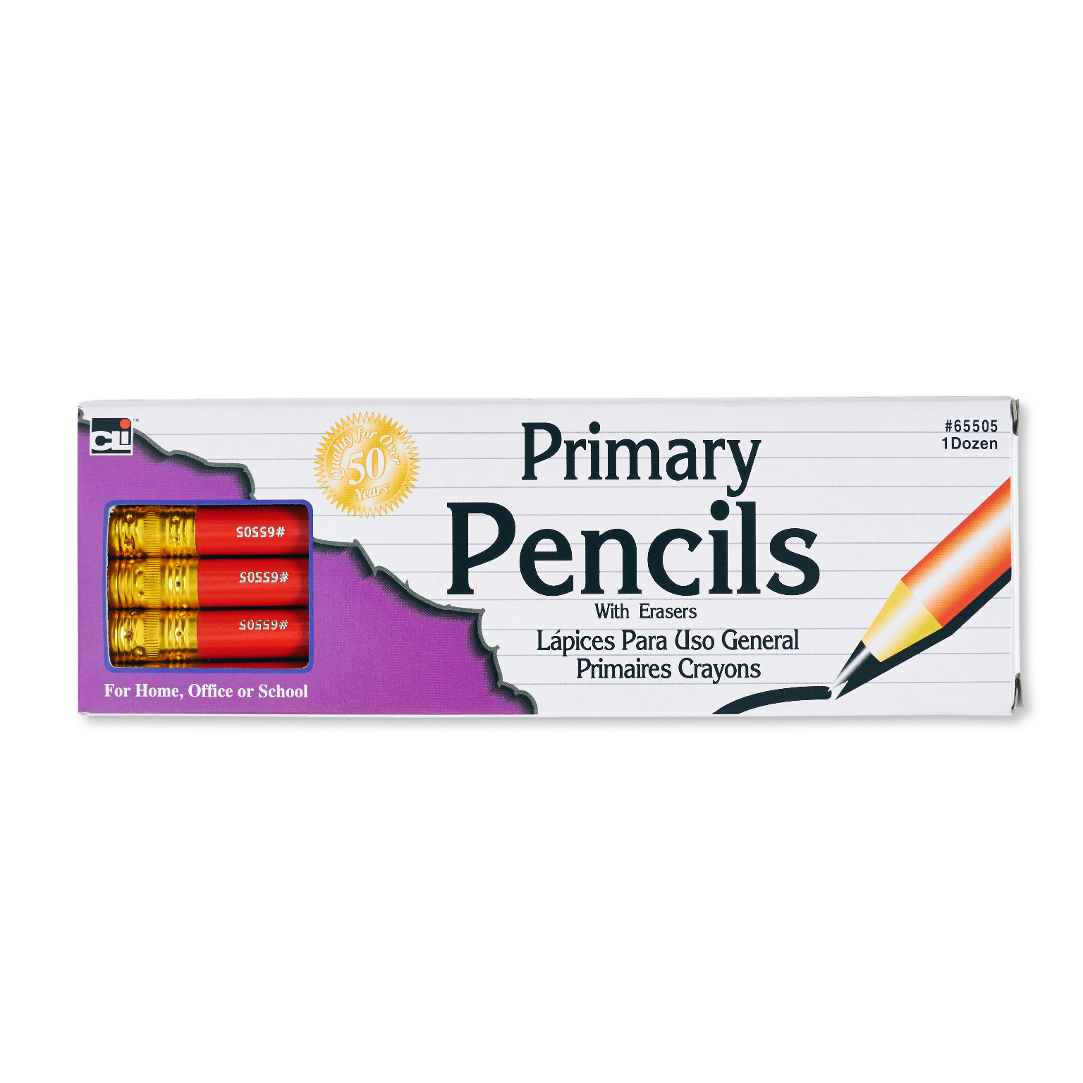 Primary #2 Pencil, With Eraser, 13 / 32", Red, 12 / Box(144x$3.73)