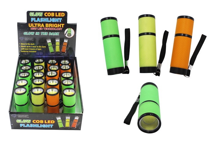 Wholesale Glow In the Dark Cob Led Flashlight(20x$2.99)