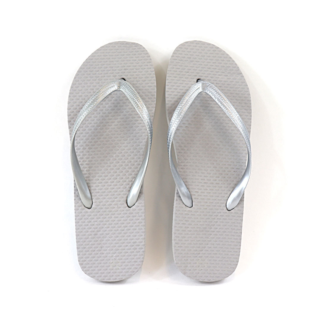 Wholesale Women's Silver Flip Flops - Sizes S-L