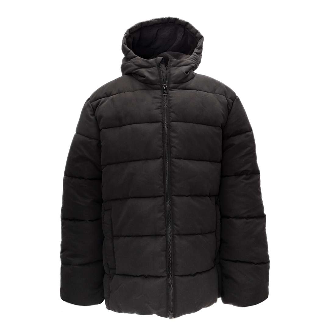 Wholesale Girls' Fleece-Lined Hooded Jackets, Black, 4-14 - DollarDays