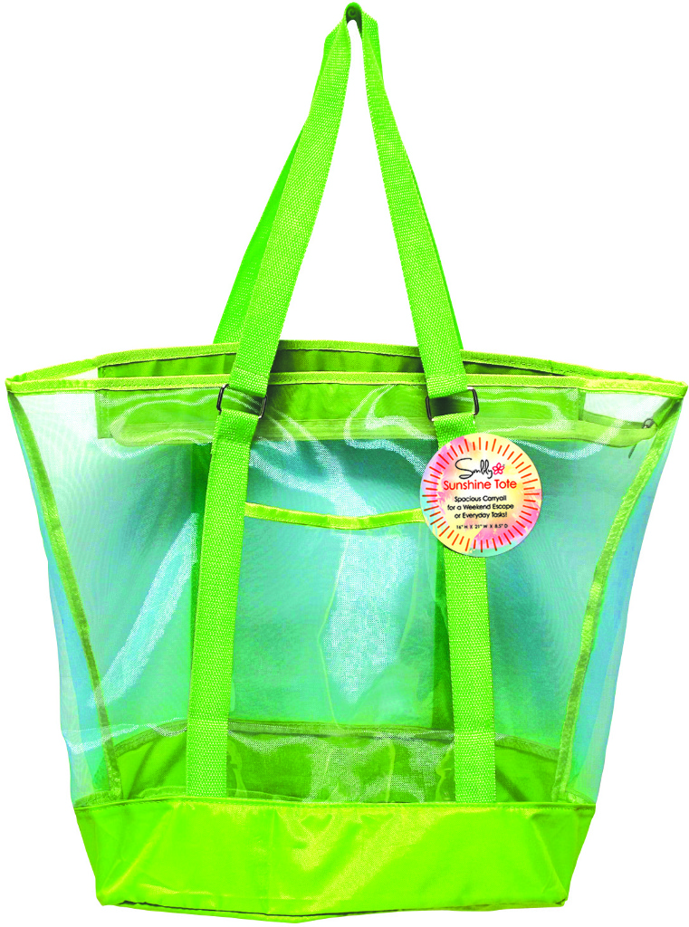 Wholesale Large Light Green Two-Tone Mesh Tote Bag | DollarDays