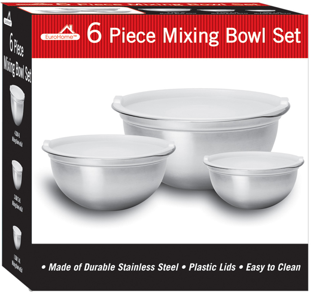 Wholesale Stainless Steel Mixing Bowl Set - 6 Piece(6x$21.63)