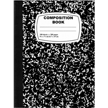 Wholesale Black Marble Comp. Notebook - 100 sheets (SKU 1276253) DollarDays