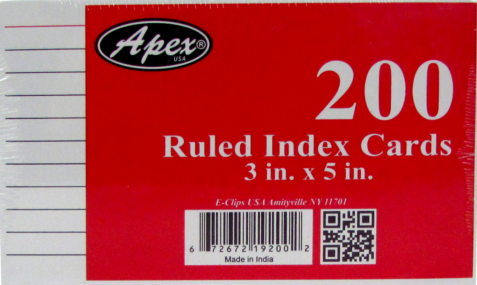 Wholesale Index Cards, 3" x 5" -200CT(36x$0.98)