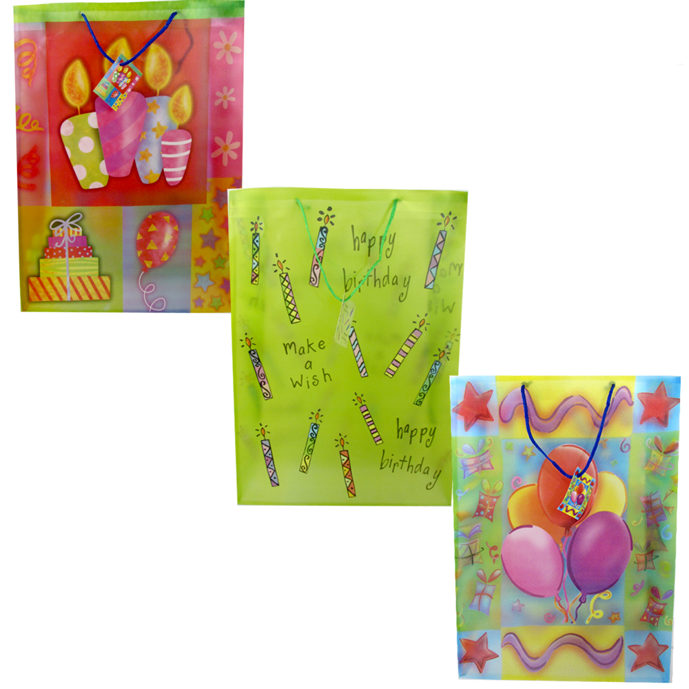 Wholesale Premium Birthday Gift Bags, 17 3 / 4" x 13" x 4"(96x$0.81)