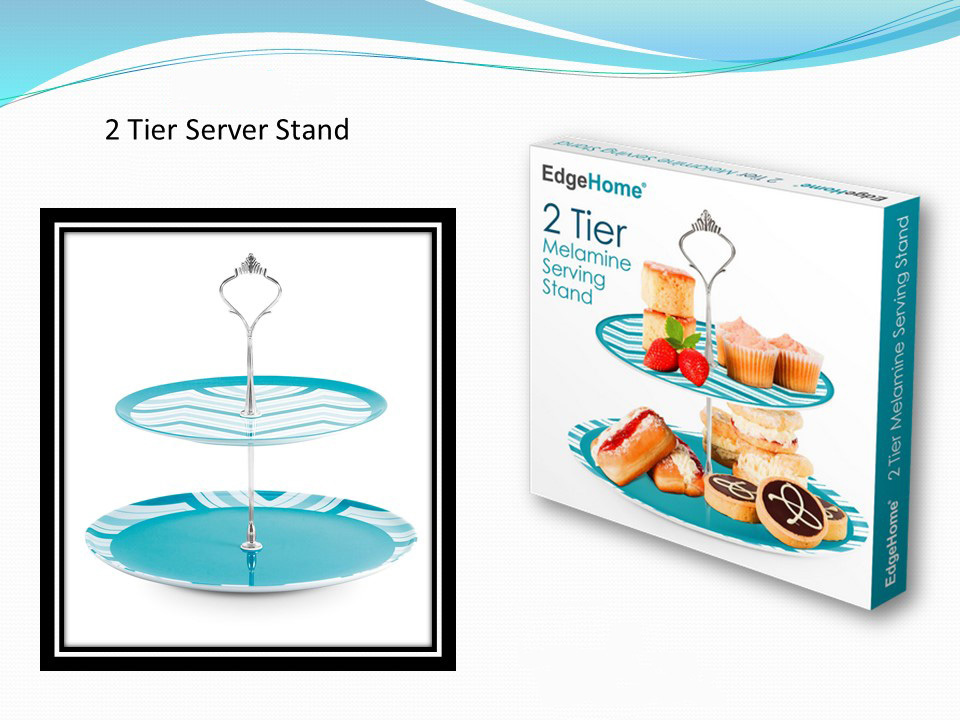 Wholesale Two Tier Melamine Serving Tray(12x$5.55)