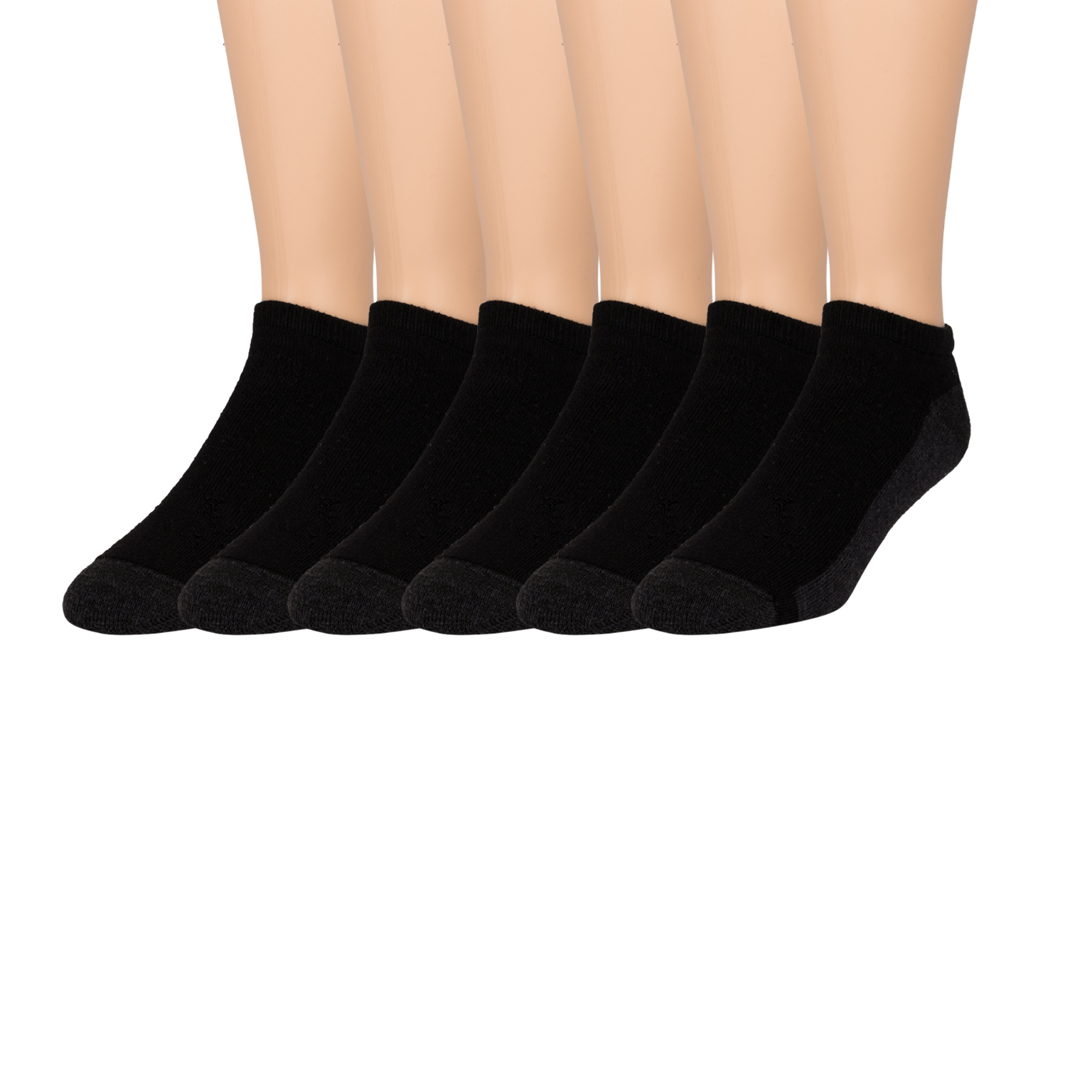 Wholesale Hanes Slightly Imperfect Men's No-Show Socks - Black