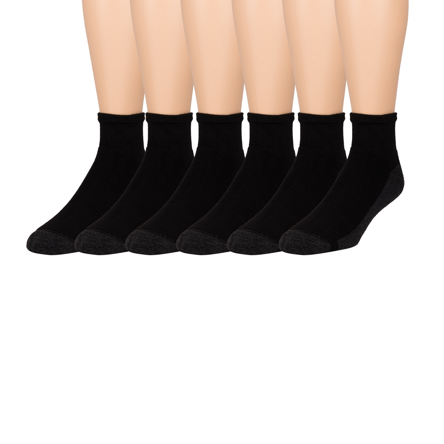 Wholesale Hanes Slightly Imperfect Men's Ankle Socks - Black