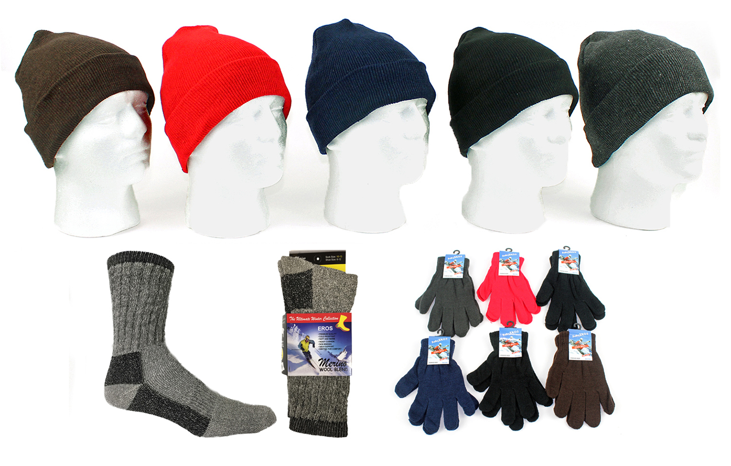 Wholesale Women's Socks, Hats, & Gloves - Thermal, Magic, Winter Sets