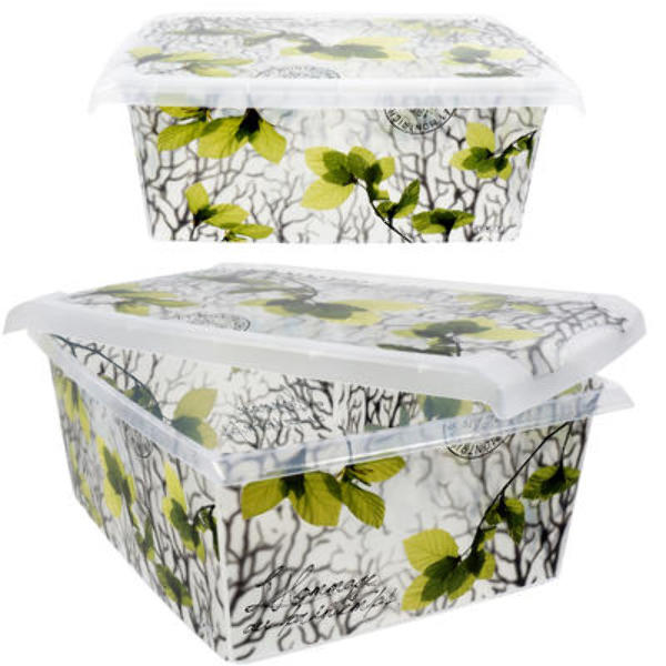 Wholesale Keeper 10L Agneta Spring Leaves Storage Box(20x$9.38)