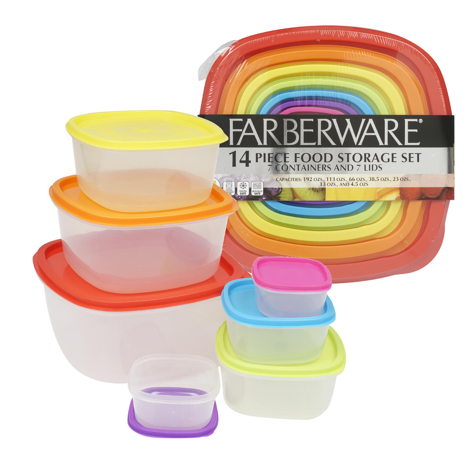 Wholesale Farberware Food Storage Set - 14 Piece (SKU 2335273) DollarDays