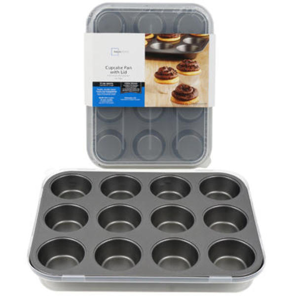 Wholesale MainStays 12-Cup Cupcake Pan With Lid(3x$6.73)