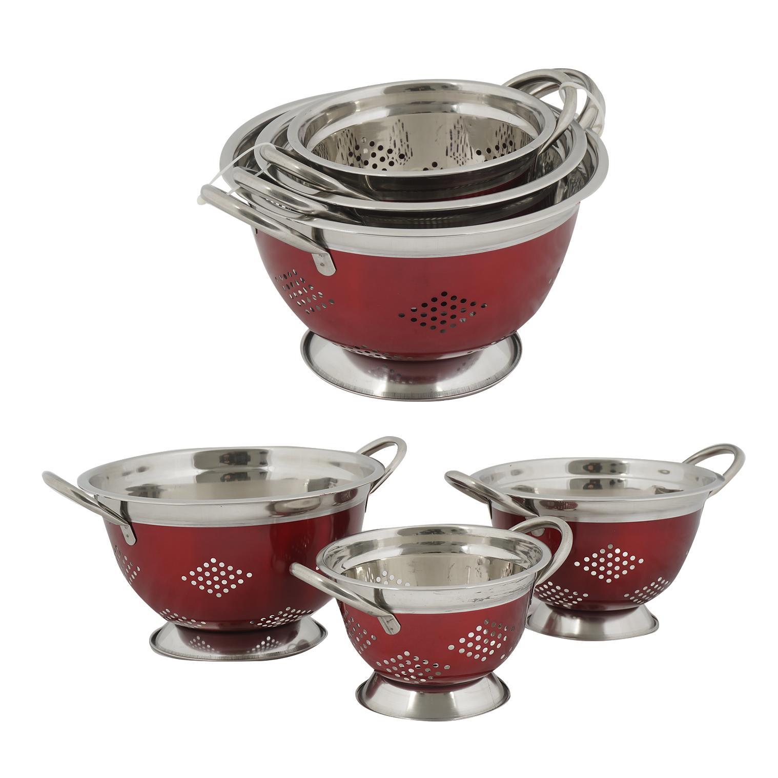 Wholesale Asean Red Colander Set - 3 Piece | DollarDays