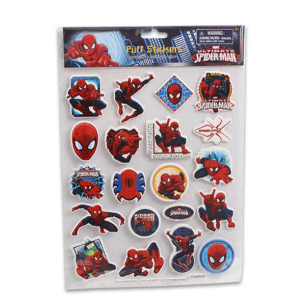 Wholesale Marvel Spider-Man Puff Sticker Sheet(192x$1.12)