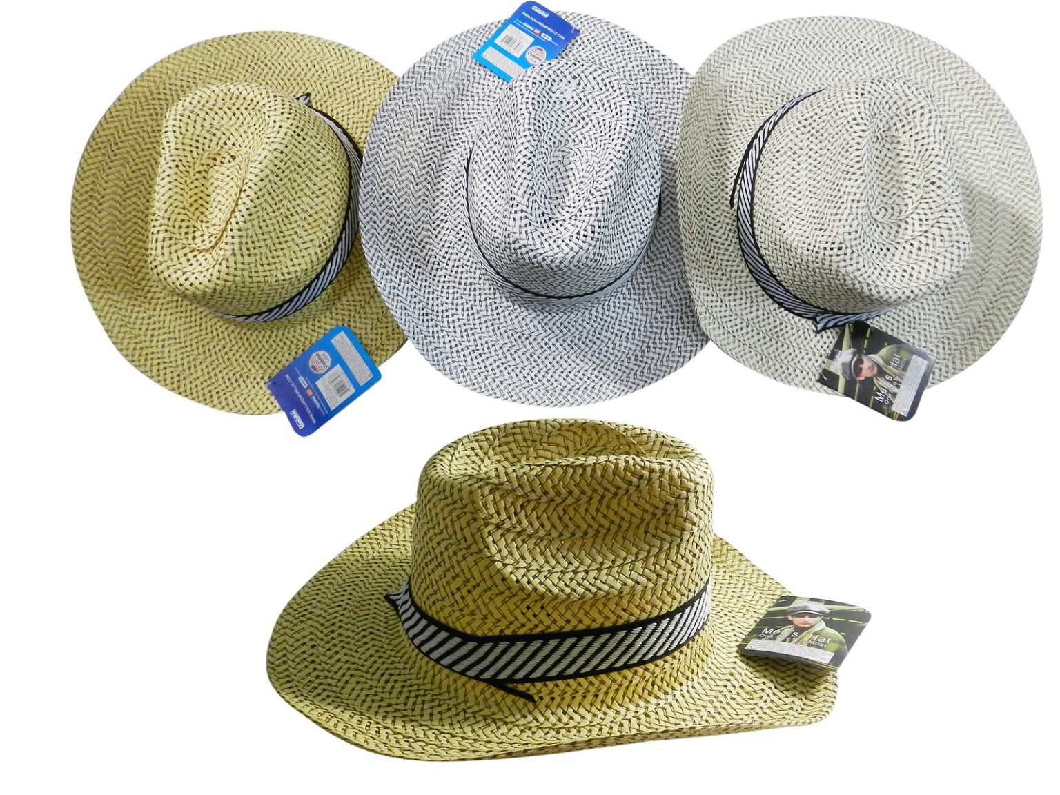 Wholesale Straw Outdoorsman Hat - Assorted Colors | DollarDays