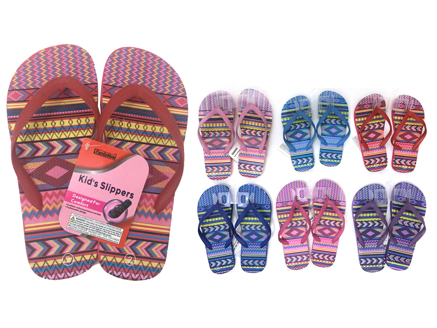 Wholesale Girls Flip Flops in Assorted Colors & Sizes