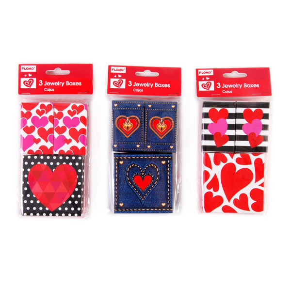 Wholesale Valentine's Day Paper Jewelry Boxes(48x$1.65)
