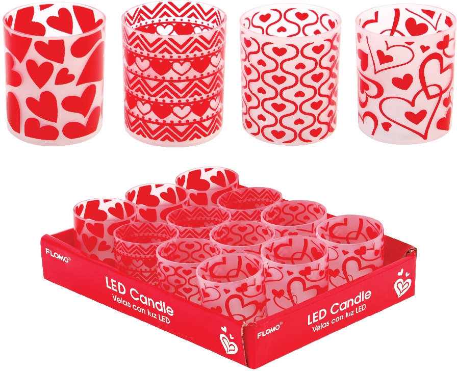 Wholesale Valentine Led Light Up Votive Candle(24x$1.55)