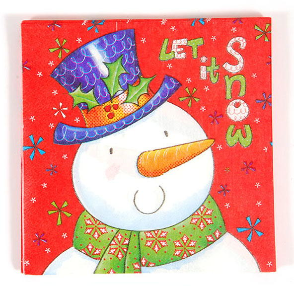 Wholesale Let It Snow Printed Luncheon Napkins(36x$1.55)