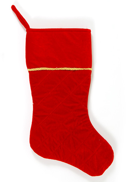 Wholesale Red Velvet Quilt Stocking(36x$3.71)
