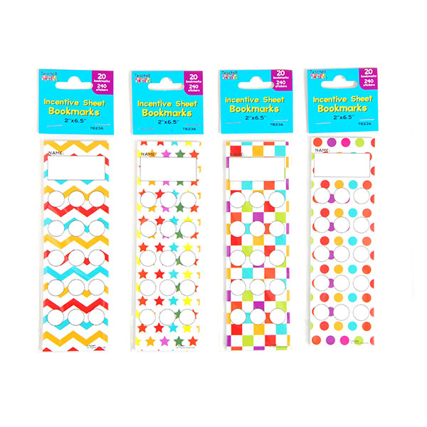 Wholesale Incentive Sheet Bookmarks With 240 Stickers(48x$1.44)