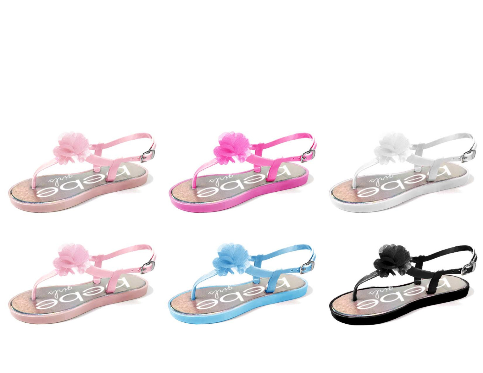 Wholesale Girls' Iridescent Flower Sandal - Assorted (SKU 2335674 ...
