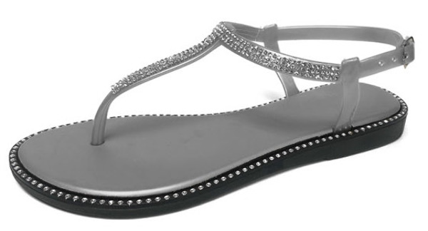 Wholesale Women's Embellished Welt Sandal - Silver | DollarDays