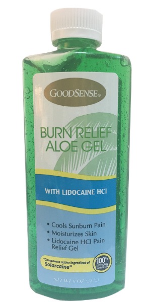 Wholesale GoodSense Burn Relief Gel - Lidocaine, 8 oz