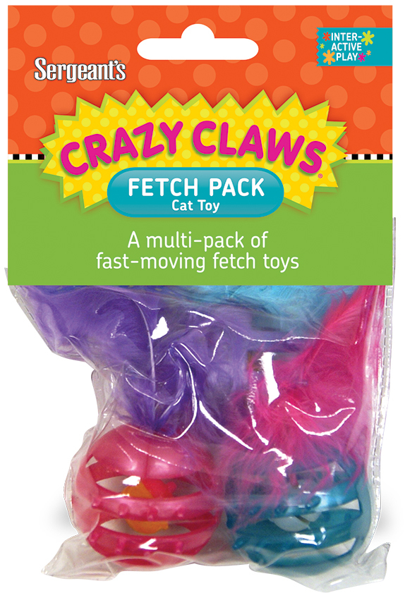 Sergeant's Crazy Claws Crazy Balls Fetch Pack Cat Toy(12x$3.08)