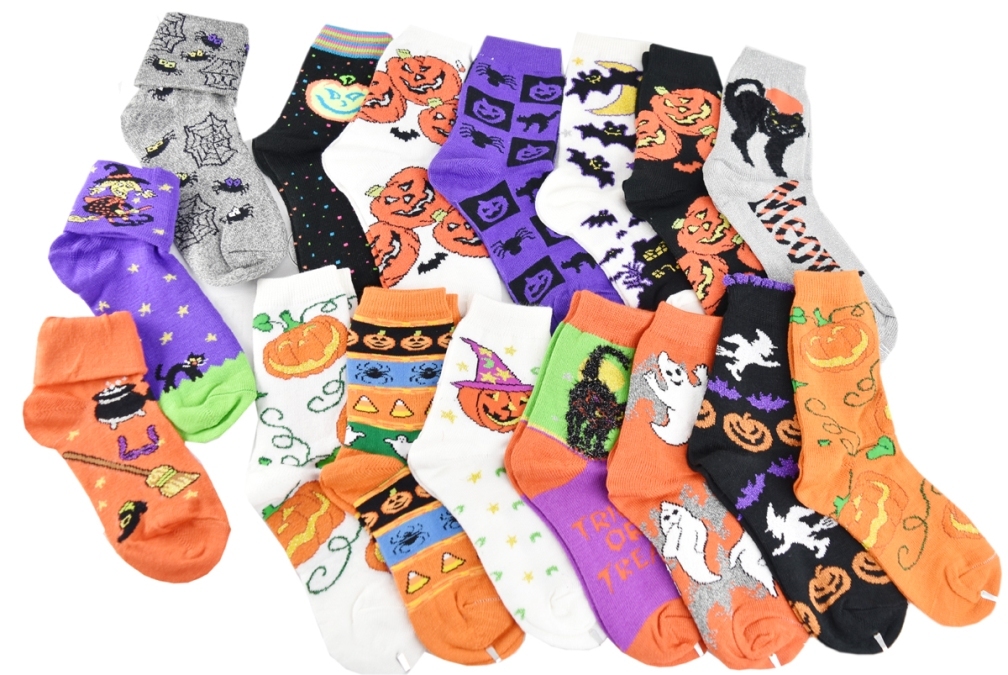 Wholesale Kid's Wholesale Halloween Novelty Socks (XL/9-11)