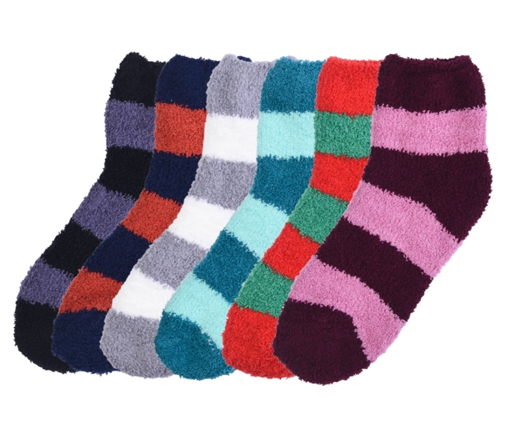 Wholesale Adult Cozy Soft Crew Socks Wide Stripes (9-11) (SKU 2323021 ...