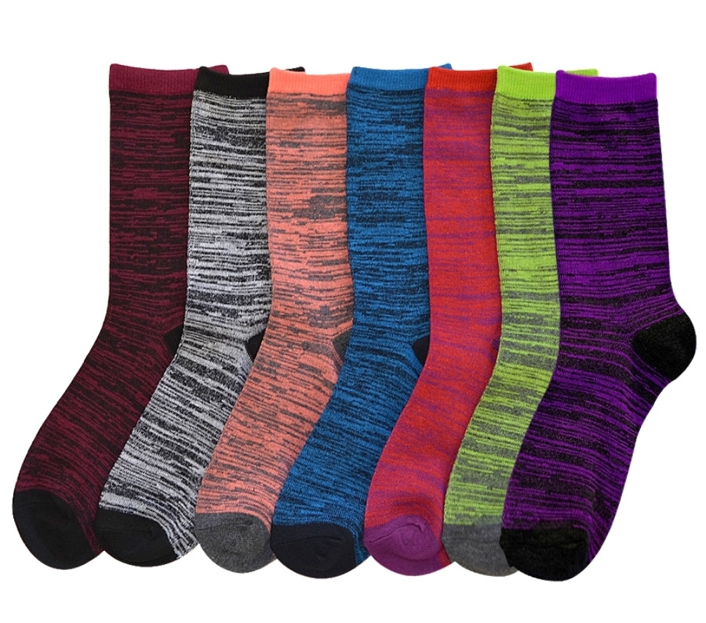 Wholesale Women's Space Dye Crew Socks Assorted Colors 9-11 (SKU ...