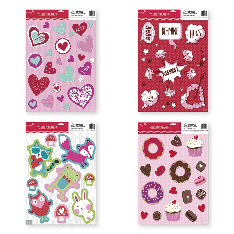 Wholesale Valentine's Day Window Clings(48x$1.18)