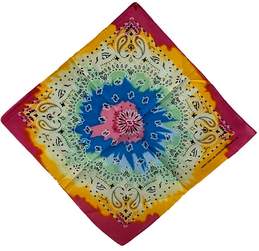 Bandana Tie-dye - Foulard Style Bandana Coloré, Neuf Avec étiquettes