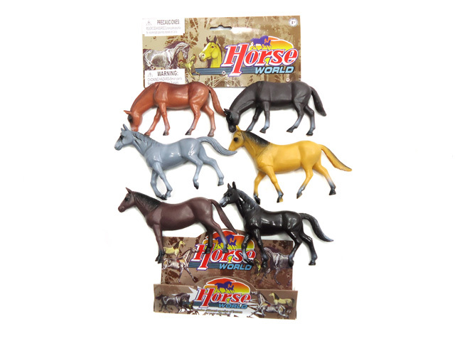 Wholesale Animal Horse Play Set Medium (6 Piece Set)(48x$4.12)