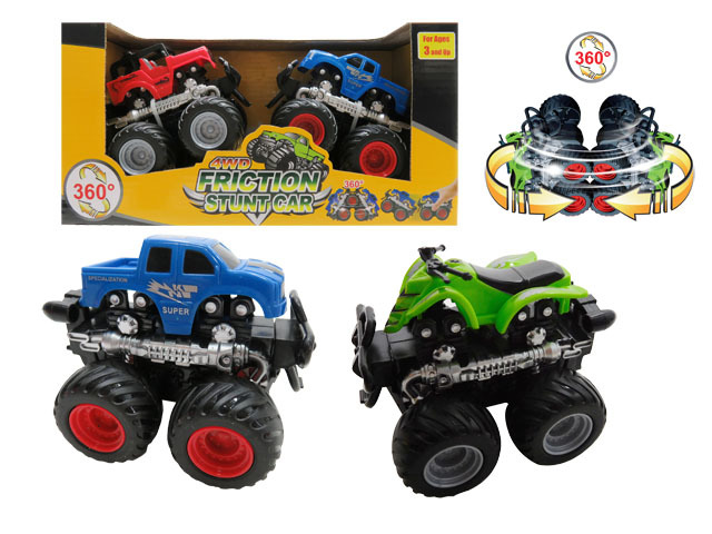 2280105 3 Piece Friction Monster Truck with 360 Turn Function Set, Case of 24