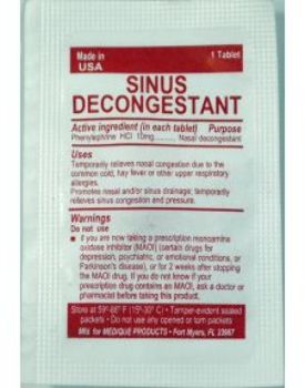 Medique | Medi-First® Sinus Relief Tablet: (2) 250 Envelopes - Medi-First Sinus Decongestant | Part #80948