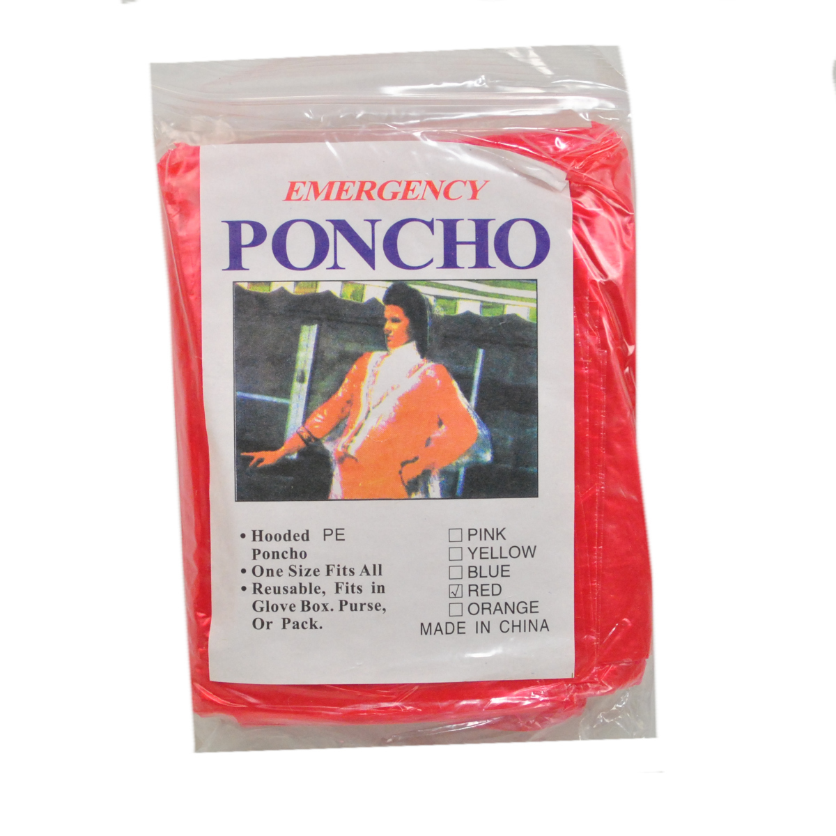 Wholesale Generic Emergency Poncho - Red | DollarDays
