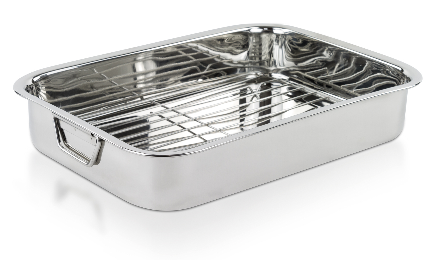 Wholesale Stainless Steel Roasting Pan with Rack - LG | DollarDays