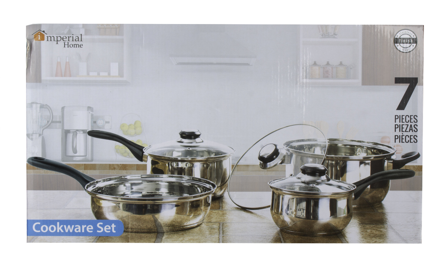 Wholesale 7-Piece Stainless Steel Cookware Set(2x$27.03)