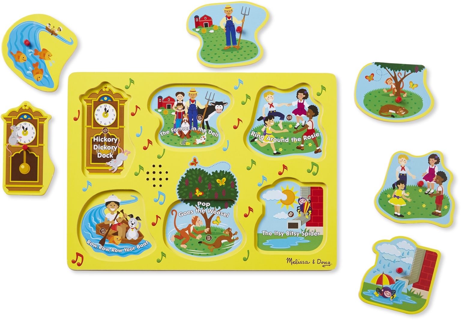 Melissa & Doug Sing-Along Nursery Rhymes 1 Sound Puzzle | 11.75" x 8.75"