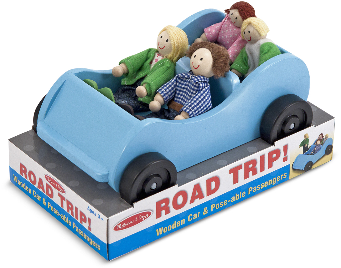 Melissa & Doug Road Trip! Wooden Car & Pose-able Passengers(12x$15.81)