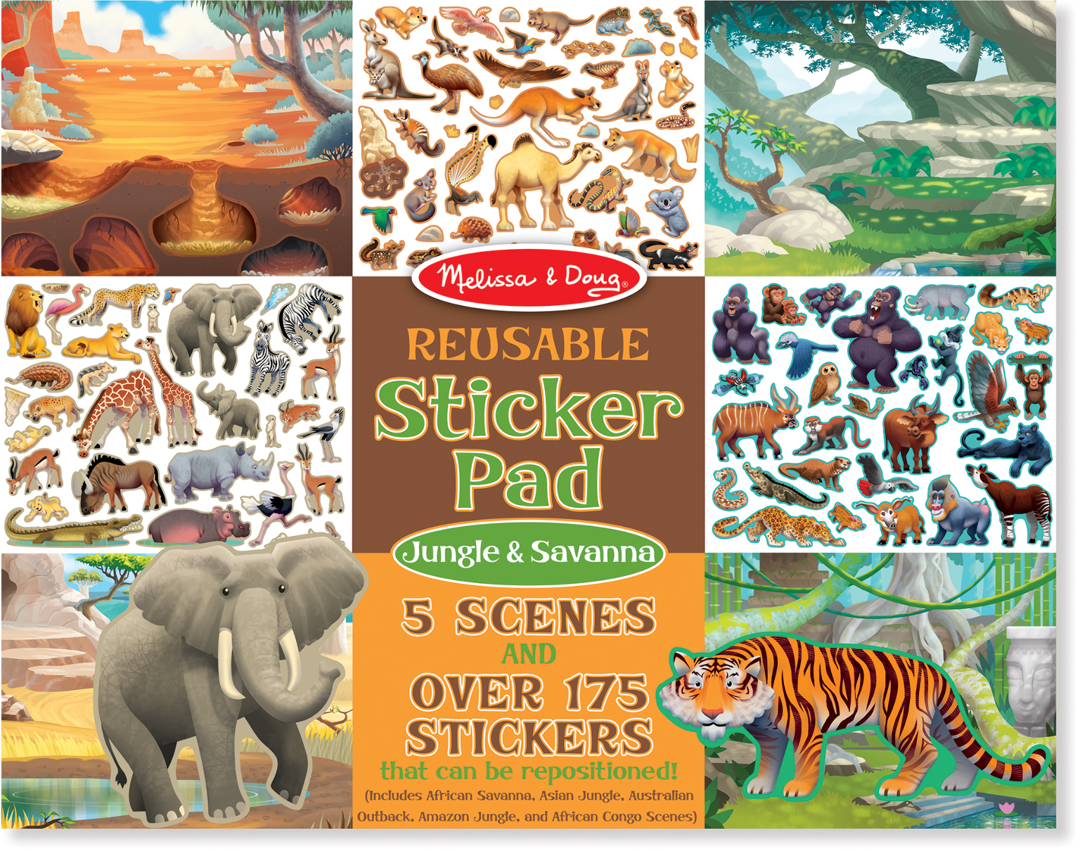 Melissa & Doug Reusable Sticker Pad - Jungle & Savanna(20x$3.97)