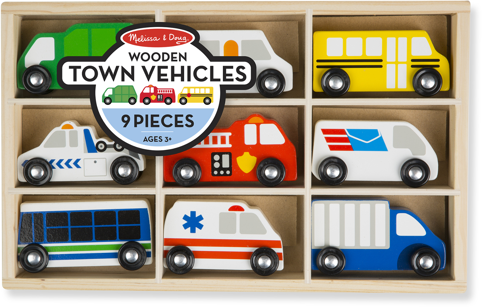 Wholesale Melissa & Doug Wooden Town Vehicles Set(12x$15.81)