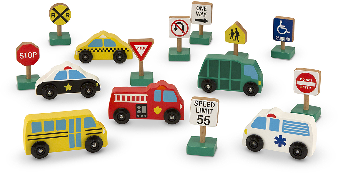 Wholesale Melissa & Doug Wooden Vehicles and Traffic Signs(12x$15.81)